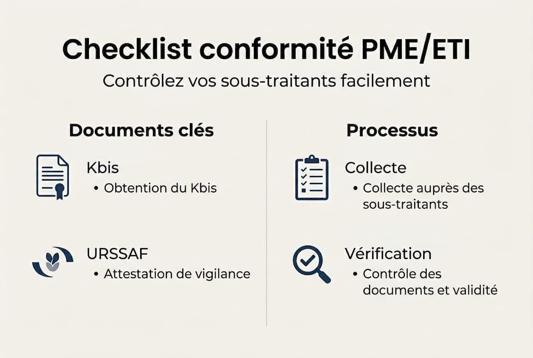 Checklist infographique : les indispensables pour une sous-traitance conforme dans les PME