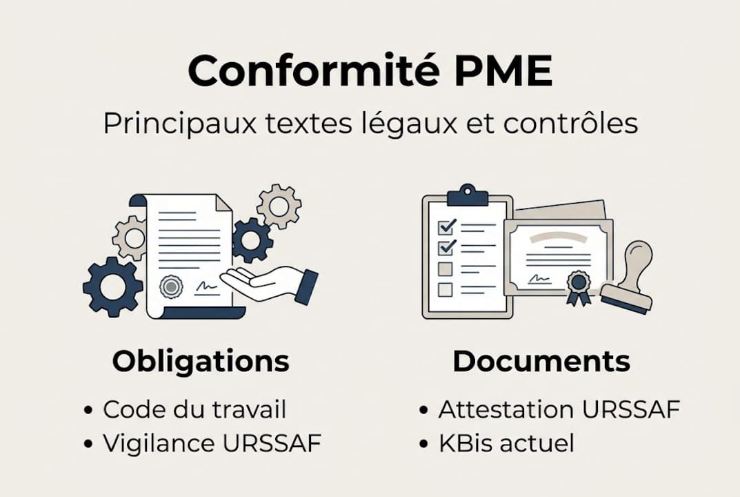 Infographie : les bases juridiques de la conformité pour les PME