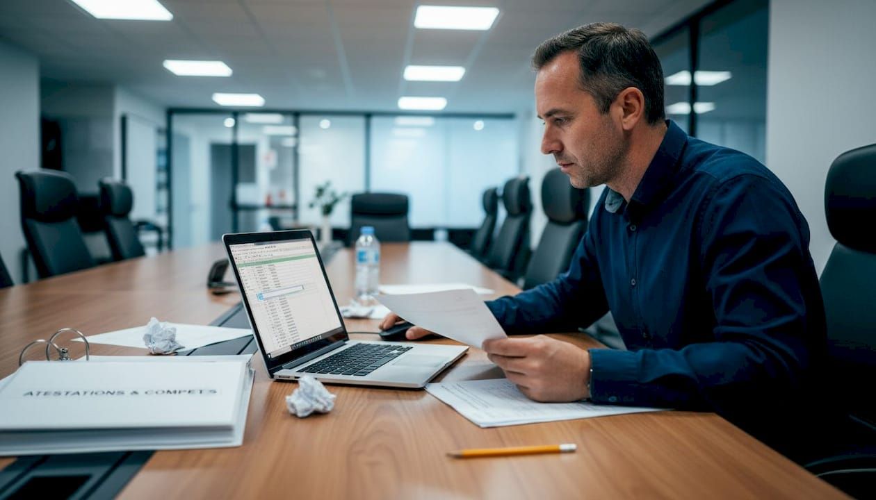 Technicien chargé du suivi manuel de la conformité en PME