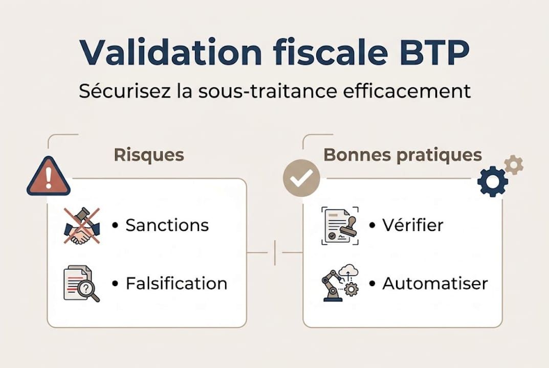 Infographie : tout savoir sur la validation fiscale des sous-traitants dans le secteur du BTP