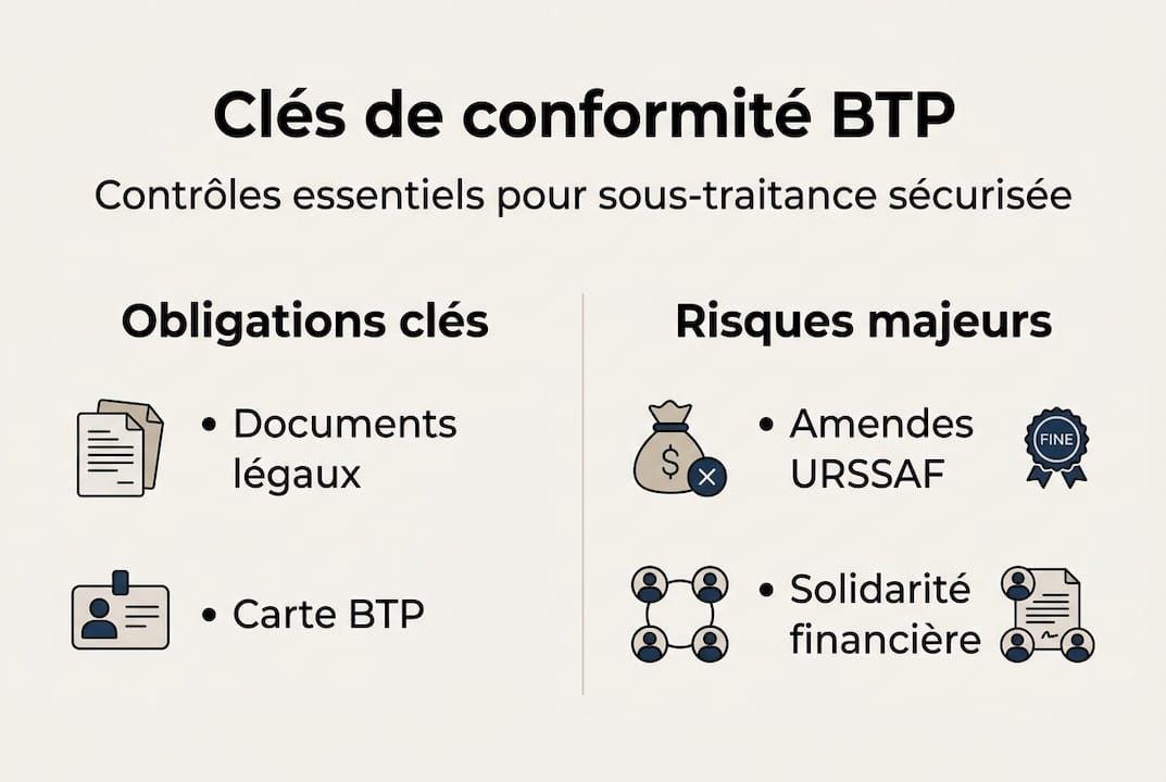 Les points clés et les principaux risques à surveiller pour assurer la conformité dans le secteur du BTP – infographie