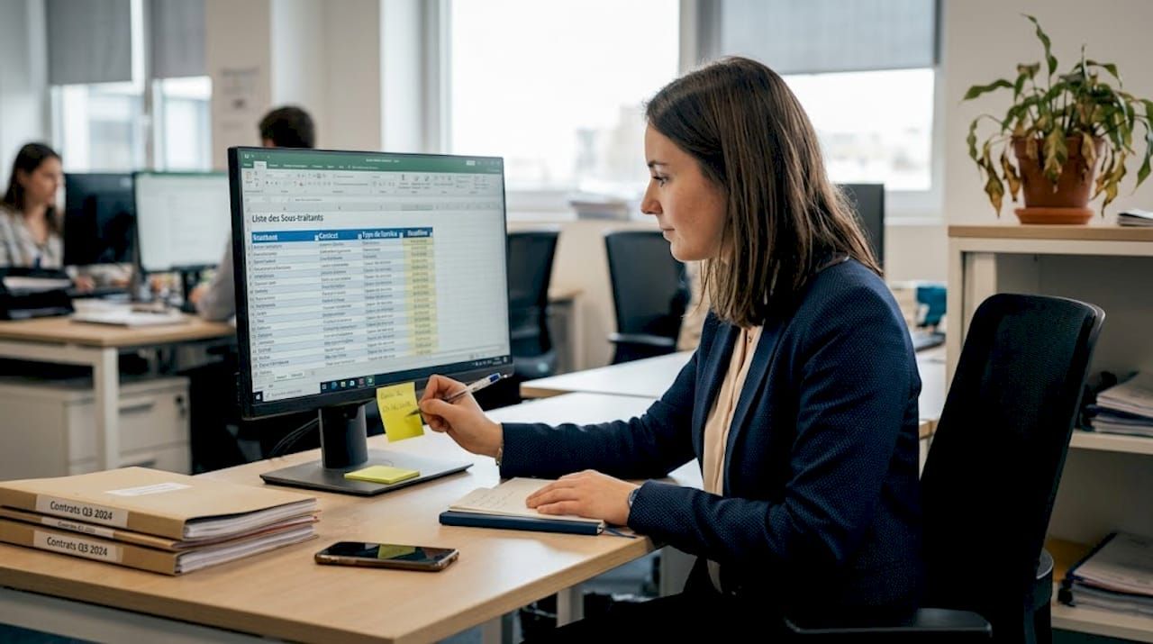 La responsable des achats dans une PME s’assure régulièrement du respect des échéances URSSAF.