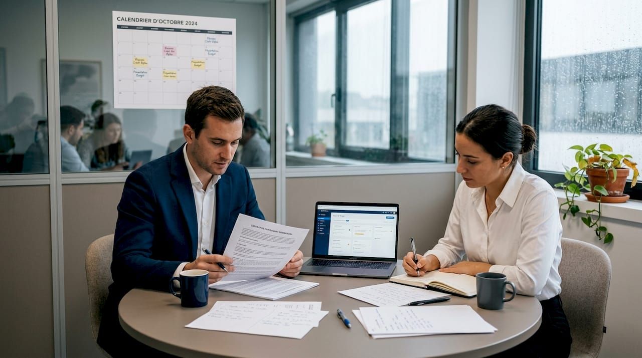 Des collègues discutent ensemble des assurances RC Pro et décennale autour d’un café.