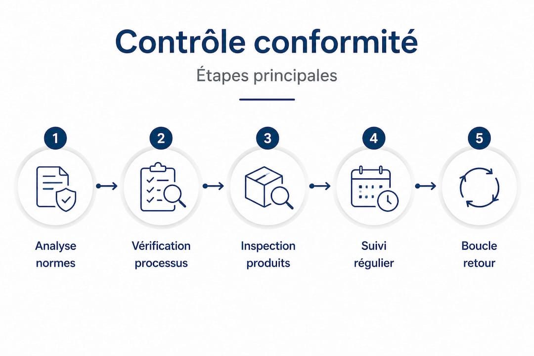 Infographie présentant les étapes essentielles pour rester en conformité