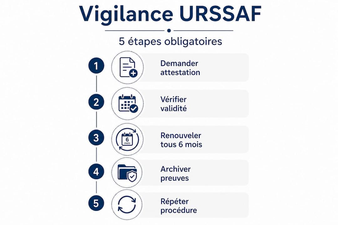 Les 5 étapes incontournables pour assurer la vigilance dans la gestion de vos sous-traitants – en un coup d’œil