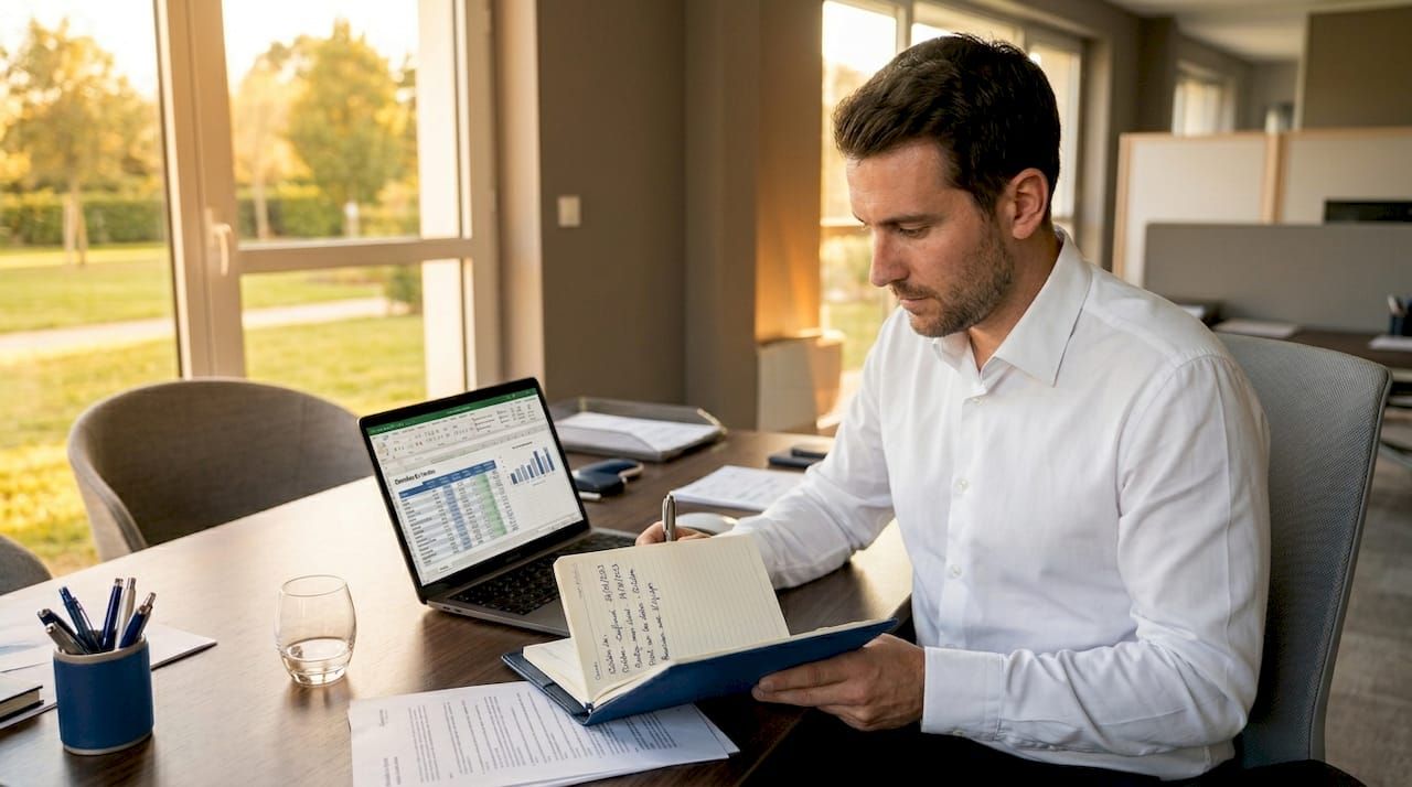 Dans une PME, un salarié assure le suivi des dossiers directement sur Excel.