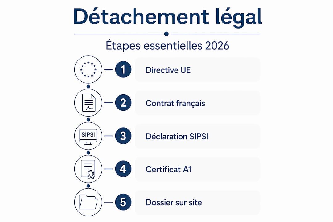 Infographie : les démarches légales pour détacher un salarié étranger