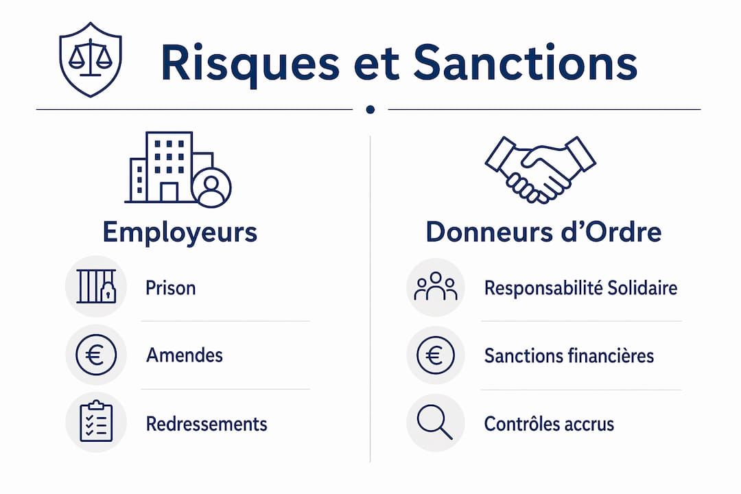 Tout savoir sur les risques et les sanctions liés au travail dissimulé : notre infographie vous éclaire.